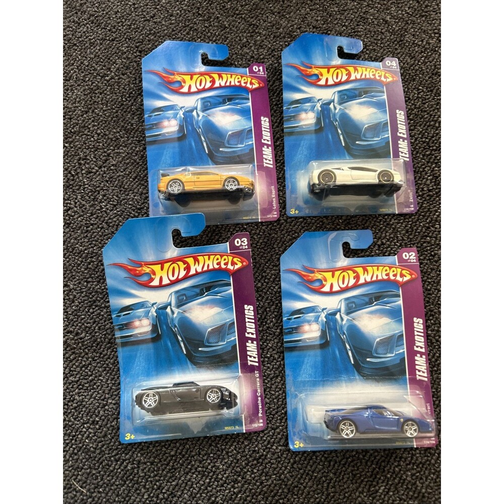 Hot Wheels Team Exotics Complete set of 4 cars